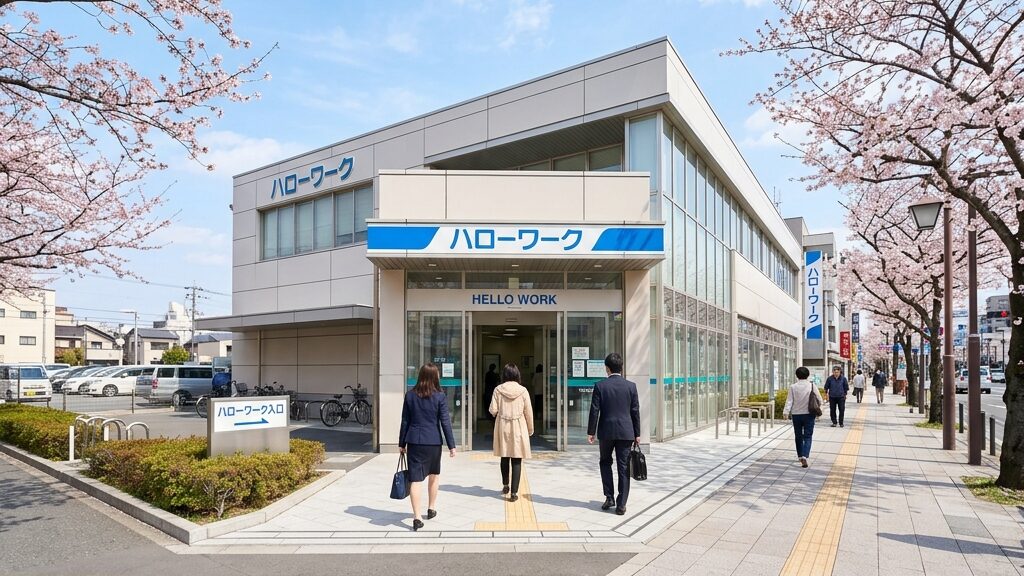 秋田県のハローワークと職業訓練のイメージ