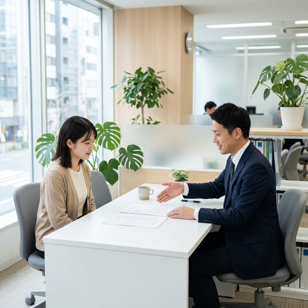 窓口での相談風景