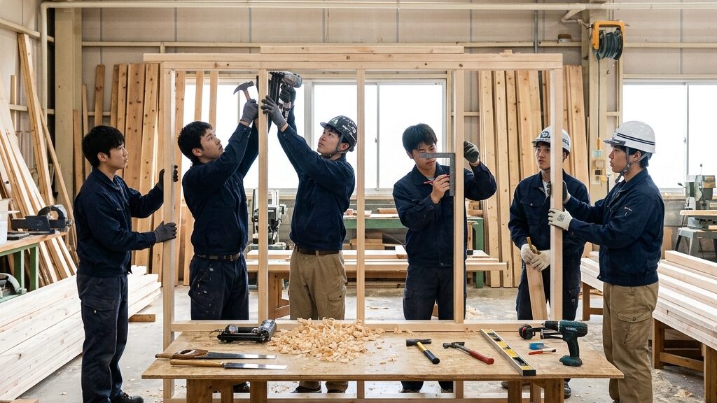 建築・住宅リフォーム訓練の様子