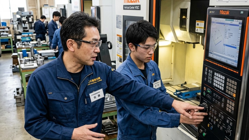 岡山県の機械加工訓練・指導員によるサポート