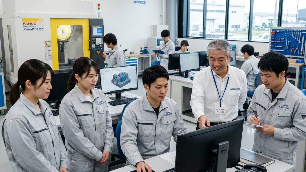 ポリテクセンターでの訓練風景
