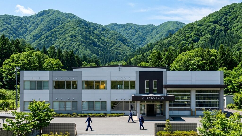 山形県のポリテクセンターと職業訓練のイメージ